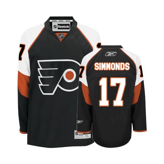 Wayne Simmonds Philadelphia Flyers Authentic Third Reebok Jersey - Black