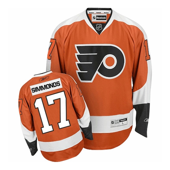 Wayne Simmonds Philadelphia Flyers Authentic Home Reebok Jersey - Orange