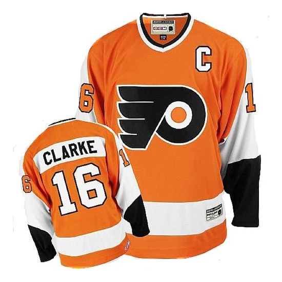 Bobby Clarke Philadelphia Flyers Authentic Throwback CCM Jersey - Orange