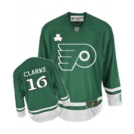 Bobby Clarke Philadelphia Flyers Authentic St Patty's Day Reebok Jersey - Green