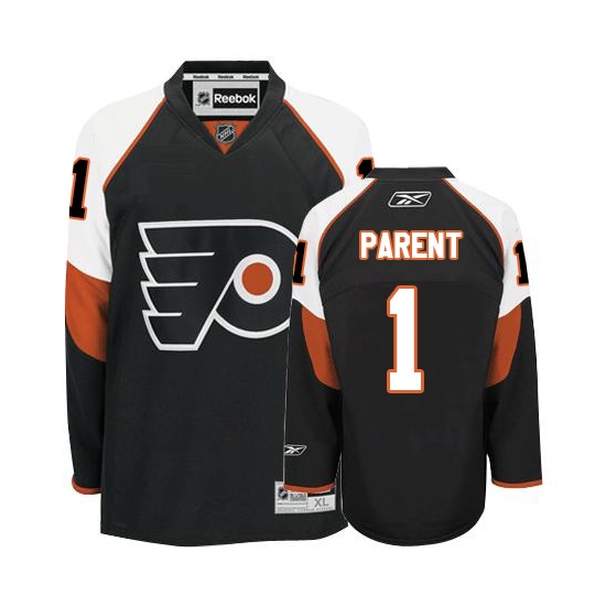 Bernie Parent Philadelphia Flyers Authentic Third Reebok Jersey - Black