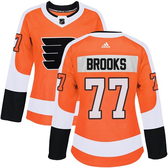 Adam Brooks Philadelphia Flyers Women's Authentic Home Adidas Jersey - Orange