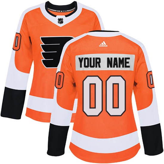 Custom Philadelphia Flyers Women's Authentic Home Adidas Jersey - Orange
