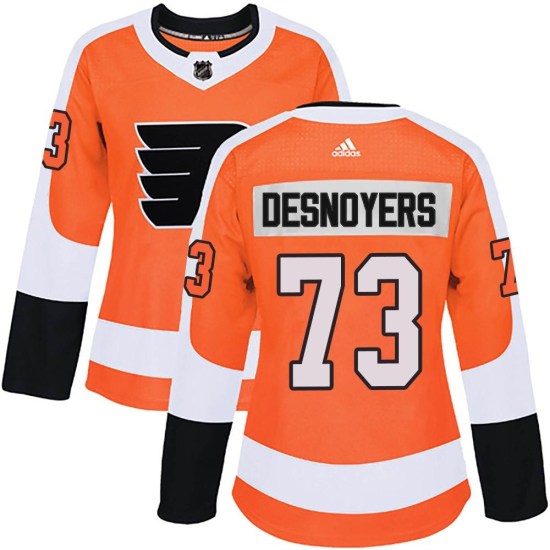 Elliot Desnoyers Philadelphia Flyers Women's Authentic Home Adidas Jersey - Orange
