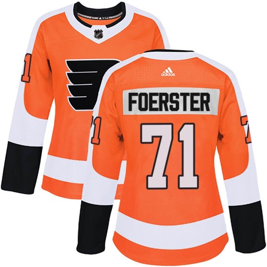 Tyson Foerster Philadelphia Flyers Women's Authentic Home Adidas Jersey - Orange