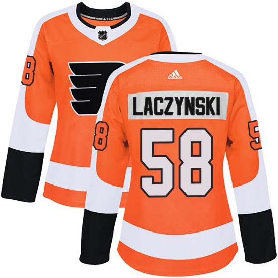Tanner Laczynski Philadelphia Flyers Women's Authentic Home Adidas Jersey - Orange