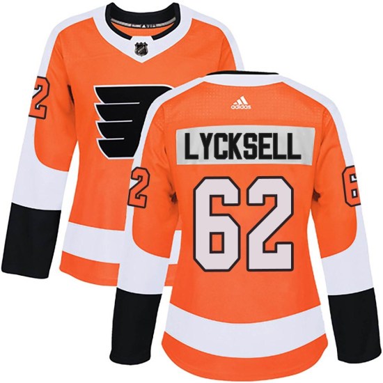 Olle Lycksell Philadelphia Flyers Women's Authentic Home Adidas Jersey - Orange