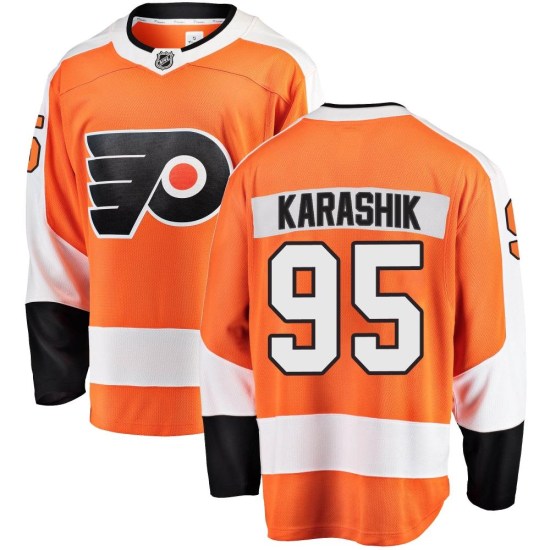 Adam Karashik Philadelphia Flyers Youth Breakaway Home Fanatics Branded Jersey - Orange