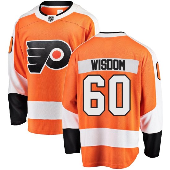 Zayde Wisdom Philadelphia Flyers Youth Breakaway Home Fanatics Branded Jersey - Orange