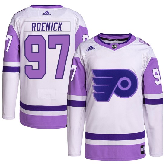 Jeremy Roenick Philadelphia Flyers Authentic Hockey Fights Cancer Primegreen Adidas Jersey - White/Purple