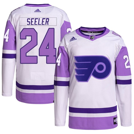 Nick Seeler Philadelphia Flyers Authentic Hockey Fights Cancer Primegreen Adidas Jersey - White/Purple