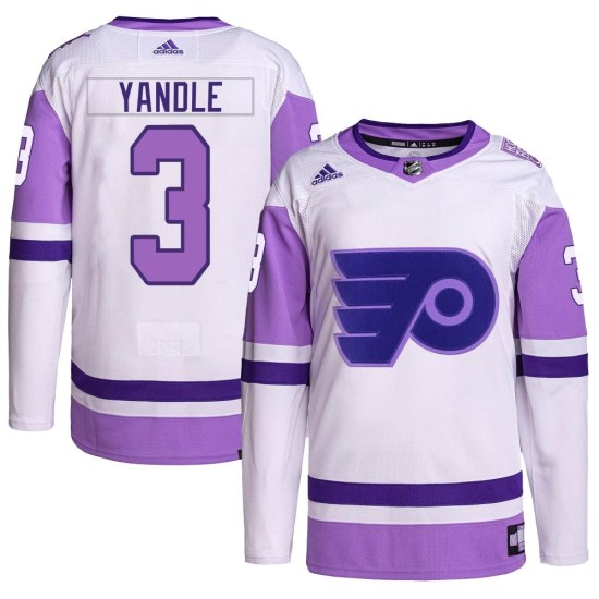 Keith Yandle Philadelphia Flyers Authentic Hockey Fights Cancer Primegreen Adidas Jersey - White/Purple