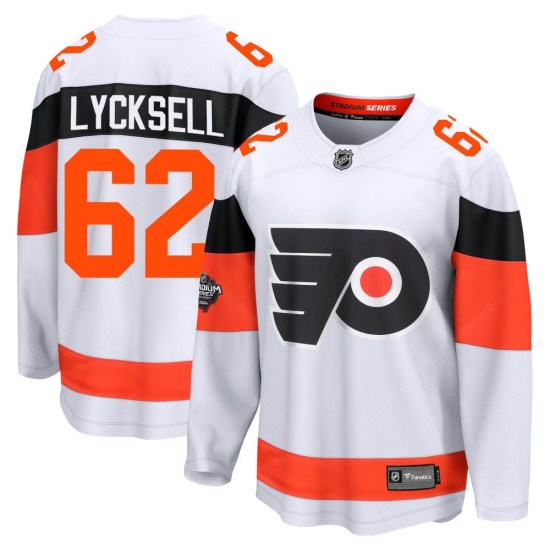Olle Lycksell Philadelphia Flyers Breakaway 2024 Stadium Series Fanatics Branded Jersey - White