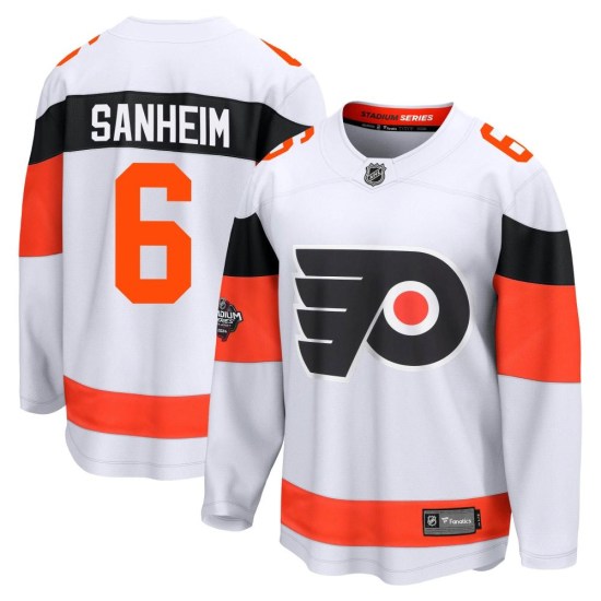 Travis Sanheim Philadelphia Flyers Breakaway 2024 Stadium Series Fanatics Branded Jersey - White