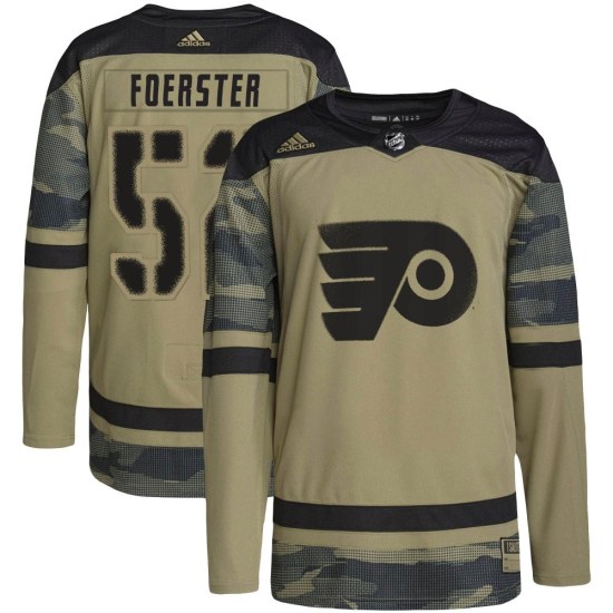 Tyson Foerster Philadelphia Flyers Youth Authentic Military Appreciation Practice Adidas Jersey - Camo