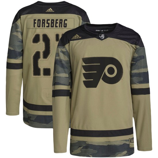 Peter Forsberg Philadelphia Flyers Youth Authentic Military Appreciation Practice Adidas Jersey - Camo