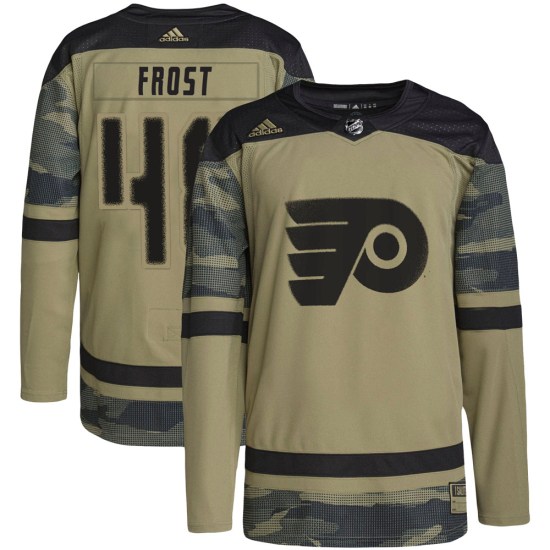 Morgan Frost Philadelphia Flyers Youth Authentic Military Appreciation Practice Adidas Jersey - Camo