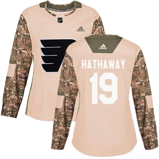 Garnet Hathaway Philadelphia Flyers Women's Authentic Veterans Day Practice Adidas Jersey - Camo