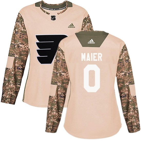 Nolan Maier Philadelphia Flyers Women's Authentic Veterans Day Practice Adidas Jersey - Camo