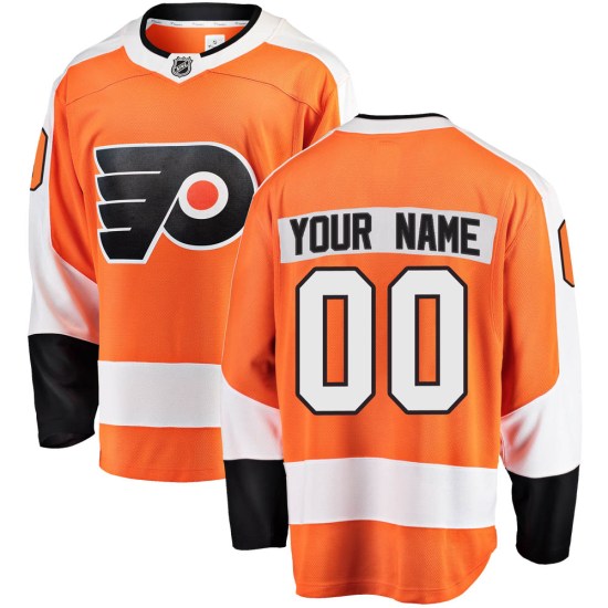 Custom Philadelphia Flyers Breakaway Home Fanatics Branded Jersey - Orange