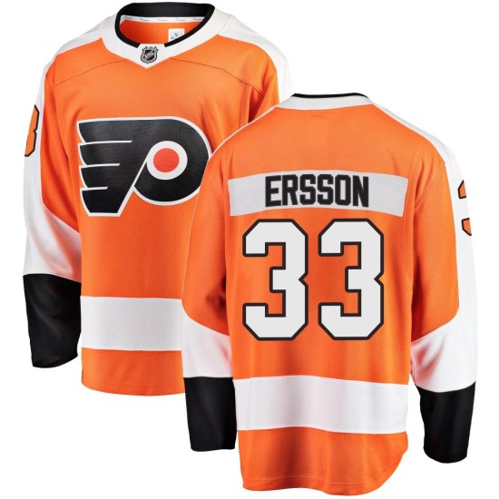 Samuel Ersson Philadelphia Flyers Breakaway Home Fanatics Branded Jersey - Orange
