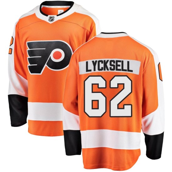 Olle Lycksell Philadelphia Flyers Breakaway Home Fanatics Branded Jersey - Orange