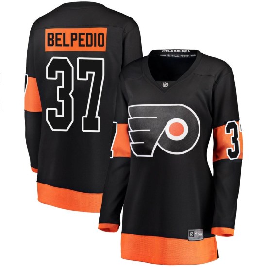 Louie Belpedio Philadelphia Flyers Women's Breakaway Alternate Fanatics Branded Jersey - Black