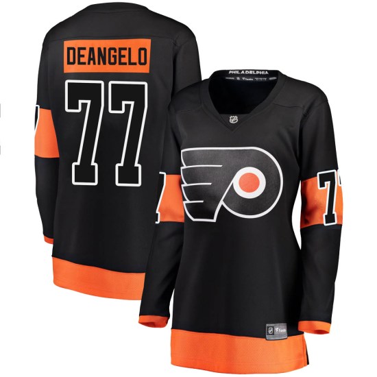 Tony DeAngelo Philadelphia Flyers Women's Breakaway Alternate Fanatics Branded Jersey - Black