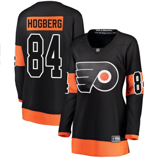 Linus Hogberg Philadelphia Flyers Women's Breakaway Alternate Fanatics Branded Jersey - Black