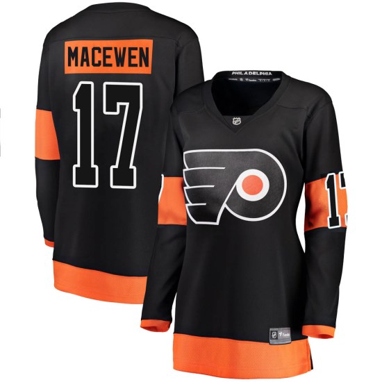 Zack MacEwen Philadelphia Flyers Women's Breakaway Alternate Fanatics Branded Jersey - Black