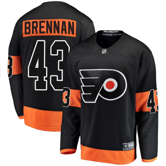 T.J. Brennan Philadelphia Flyers Breakaway Alternate Fanatics Branded Jersey - Black
