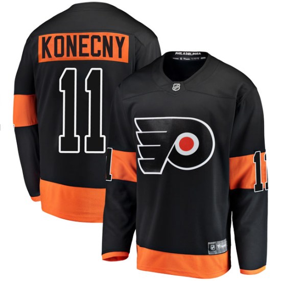 Travis Konecny Philadelphia Flyers Breakaway Alternate Fanatics Branded Jersey - Black
