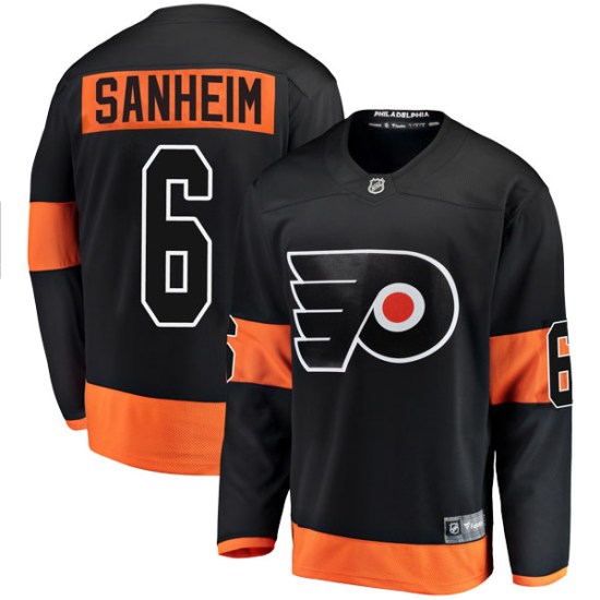 Travis Sanheim Philadelphia Flyers Breakaway Alternate Fanatics Branded Jersey - Black