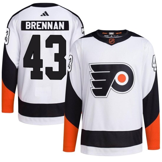 T.J. Brennan Philadelphia Flyers Authentic Reverse Retro 2.0 Adidas Jersey - White