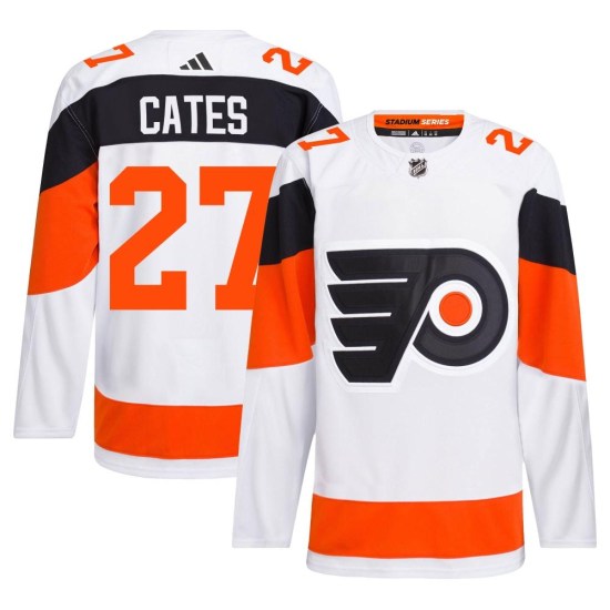 Noah Cates Philadelphia Flyers Authentic 2024 Stadium Series Primegreen Adidas Jersey - White