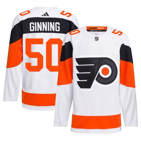 Adam Ginning Philadelphia Flyers Authentic 2024 Stadium Series Primegreen Adidas Jersey - White