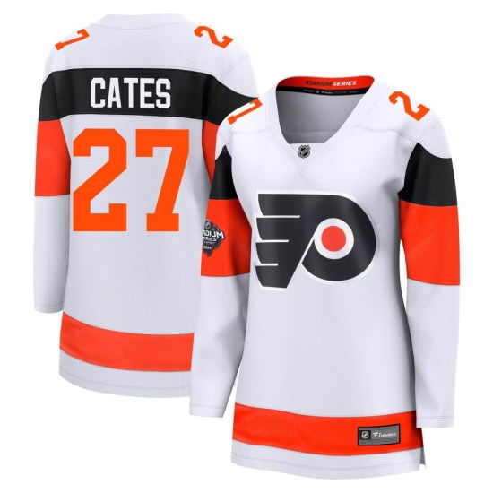 Noah Cates Philadelphia Flyers Women's Breakaway 2024 Stadium Series Fanatics Branded Jersey - White
