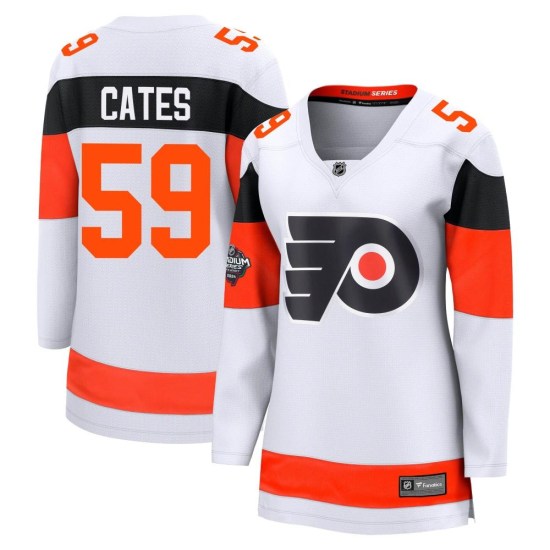 Jackson Cates Philadelphia Flyers Women's Breakaway 2024 Stadium Series Fanatics Branded Jersey - White