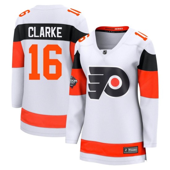 Bobby Clarke Philadelphia Flyers Women's Breakaway 2024 Stadium Series Fanatics Branded Jersey - White