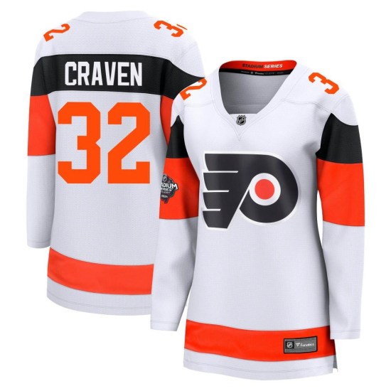 Murray Craven Philadelphia Flyers Women's Breakaway 2024 Stadium Series Fanatics Branded Jersey - White