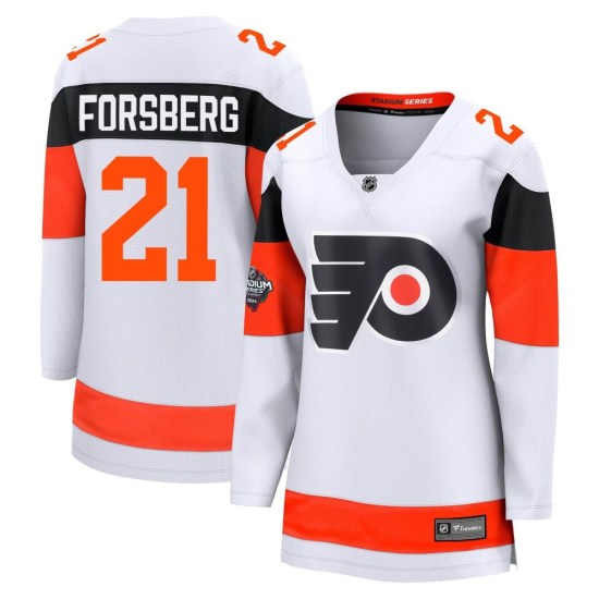 Peter Forsberg Philadelphia Flyers Women's Breakaway 2024 Stadium Series Fanatics Branded Jersey - White