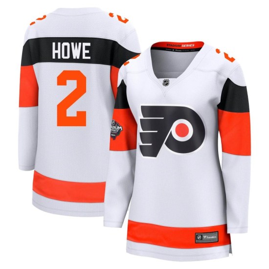 Mark Howe Philadelphia Flyers Women's Breakaway 2024 Stadium Series Fanatics Branded Jersey - White