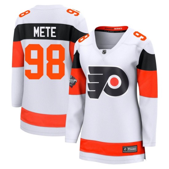 Victor Mete Philadelphia Flyers Women's Breakaway 2024 Stadium Series Fanatics Branded Jersey - White