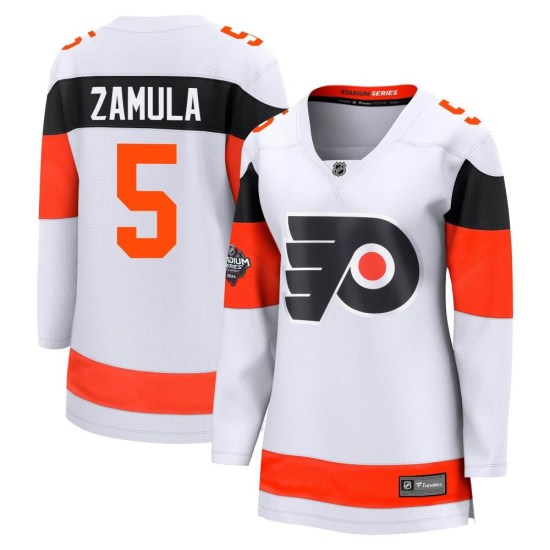 Egor Zamula Philadelphia Flyers Women's Breakaway 2024 Stadium Series Fanatics Branded Jersey - White