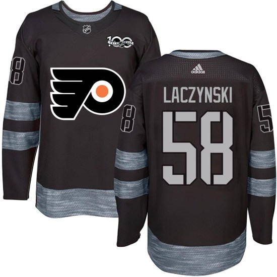 Tanner Laczynski Philadelphia Flyers Youth Authentic 1917-2017 100th Anniversary Jersey - Black