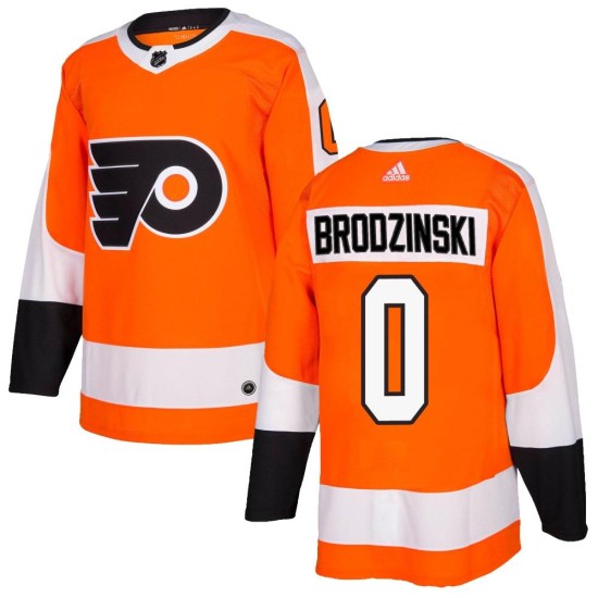 Bryce Brodzinski Philadelphia Flyers Authentic Home Adidas Jersey - Orange