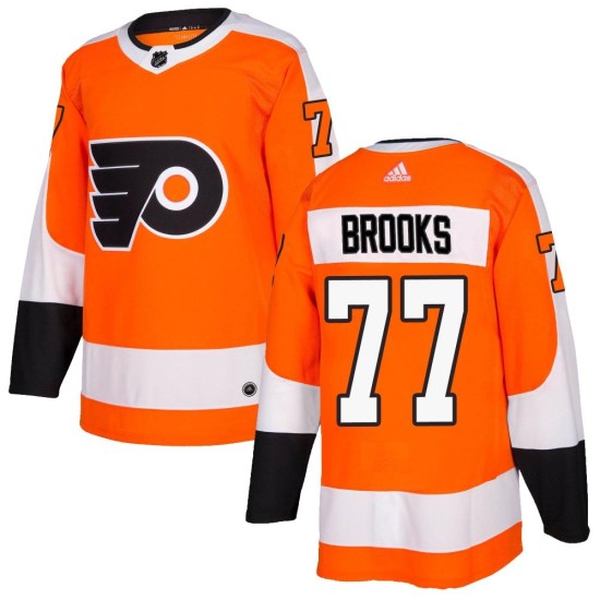 Adam Brooks Philadelphia Flyers Authentic Home Adidas Jersey - Orange