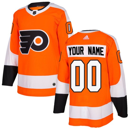 Custom Philadelphia Flyers Authentic Home Adidas Jersey - Orange