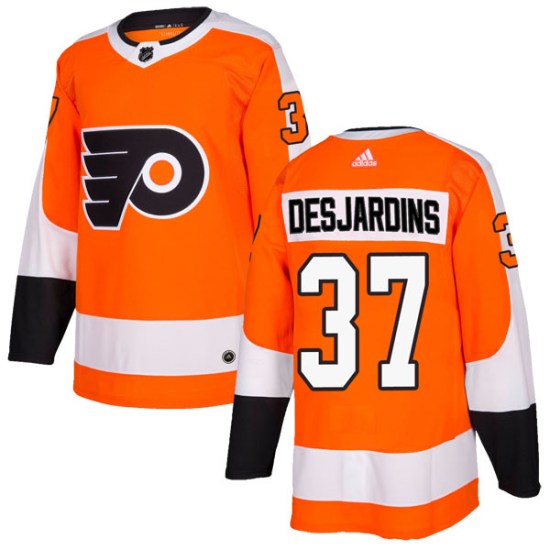 Eric Desjardins Philadelphia Flyers Authentic Home Adidas Jersey - Orange