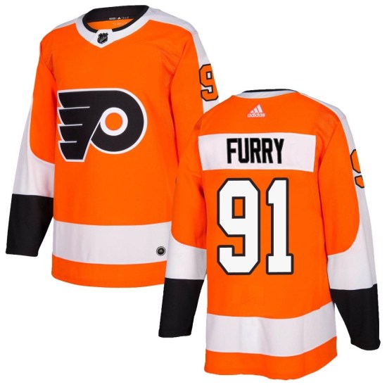 Brendan Furry Philadelphia Flyers Authentic Home Adidas Jersey - Orange